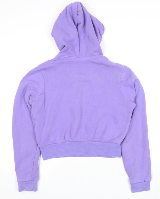 FILA Women's Purple Pullover Hoodie S - Logo Accent