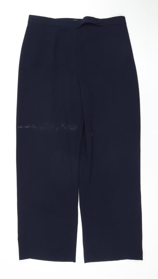 Eastex Women's Blue Straight Leg Trousers Size 10 Workwear