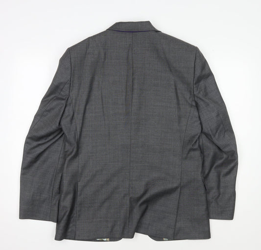 Mens UK Size 38 Ted Baker Regular Grey Suit Jacket