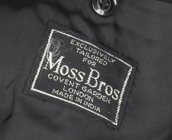 Mens UK Size 42 Moss Bros Regular Black Suit Tuxedo