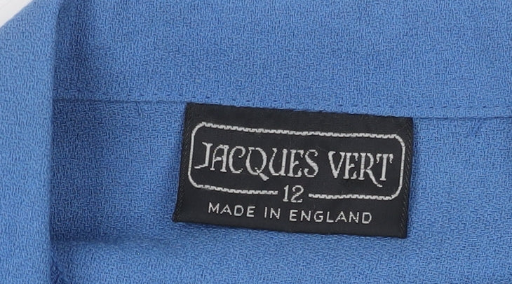 Jacques Vert Women's Blue Blazer Size 12 - Classic Style