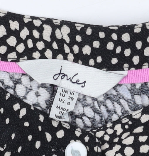 Womens UK Size 10 Joules Black Blouse