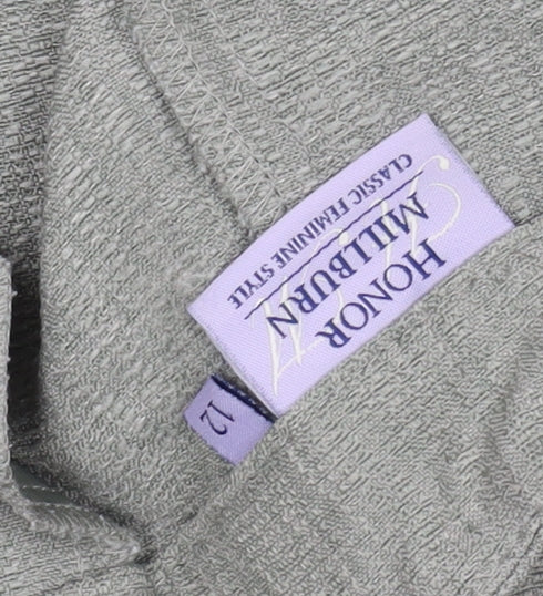 Womens UK Size 12 Honor Millburn Regular Fit Casual Grey Trousers