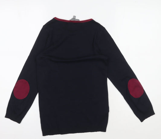 Laura Ashley Women’s Black Cotton Long Sleeve T-Shirt