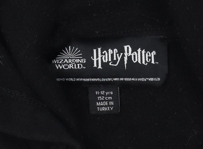 Harry Potter Girls Black Gryffindor Hoodie 11-12 Years