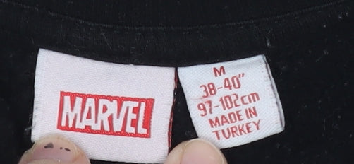 Mens UK Size M Marvel Black Pullover Sweatshirt