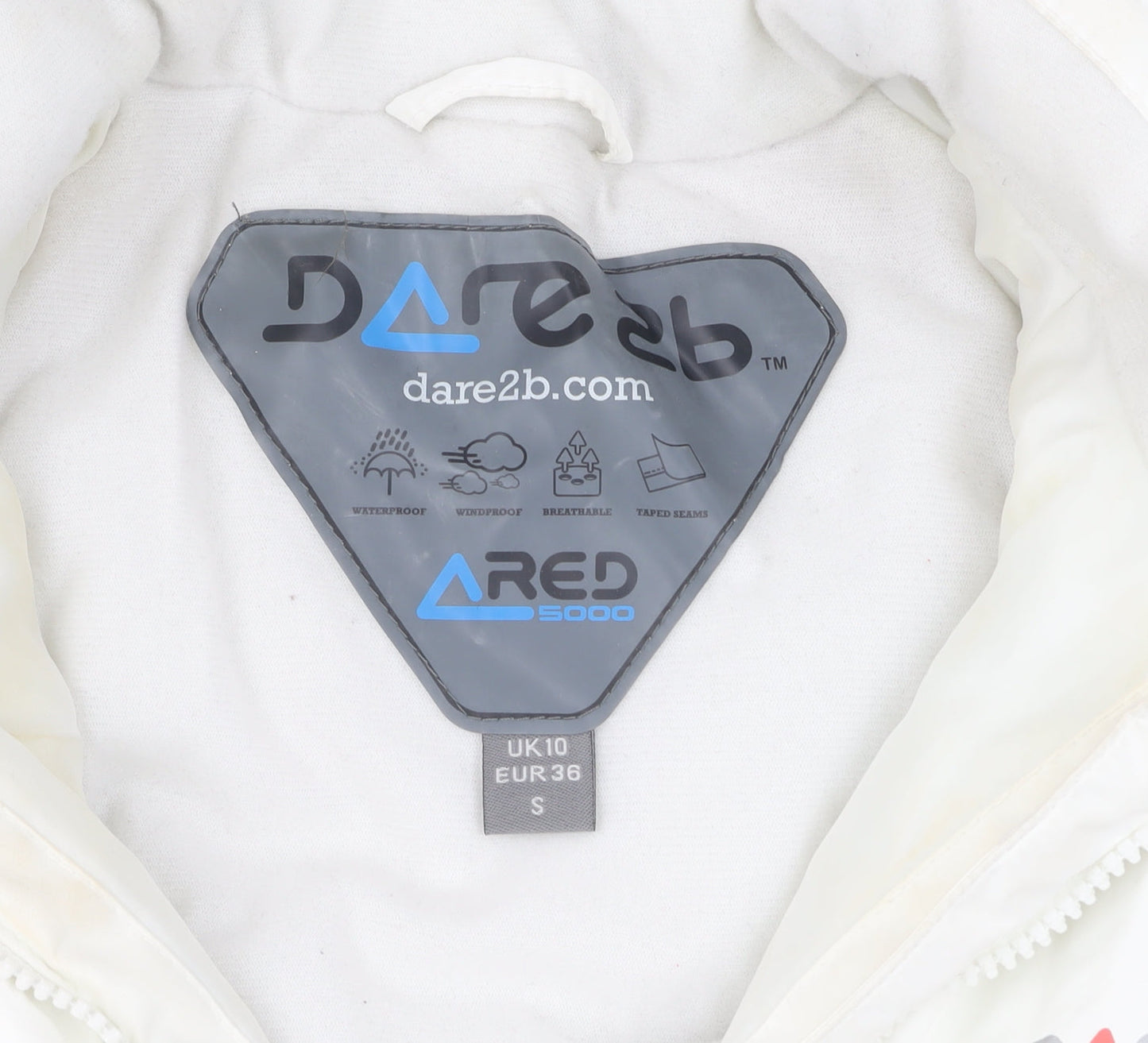 Dare2b Women's White Ski Jacket 10 with Winter Features