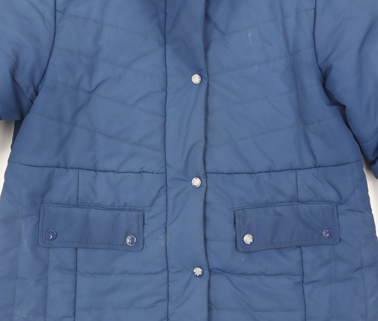 Unisex Adults UK Size 16 Cotton Traders Blue Quilted Coat