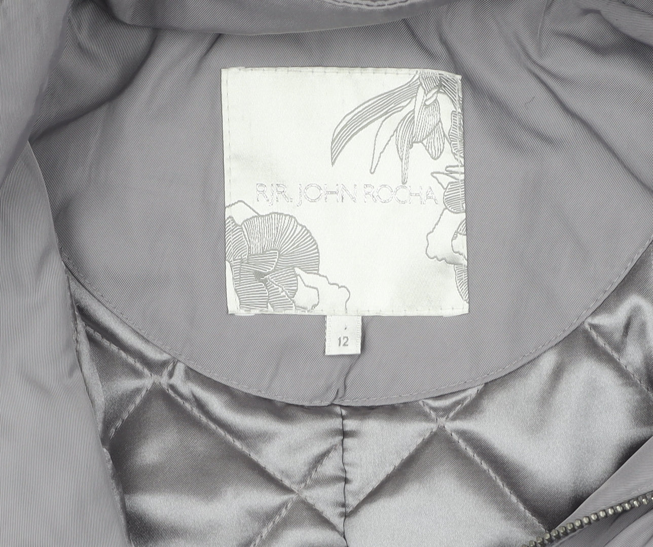 Womens UK Size 12 RJR John Rocha Grey Parka Coat