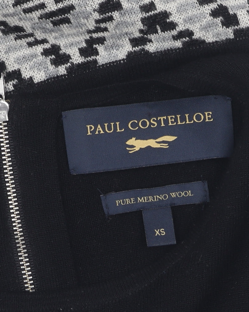 Paul Costelloe Women's Black Wool Sheath Dress XS