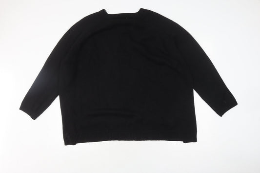 Womens UK Size 20 Marks and Spencer Black Pullover Jumper