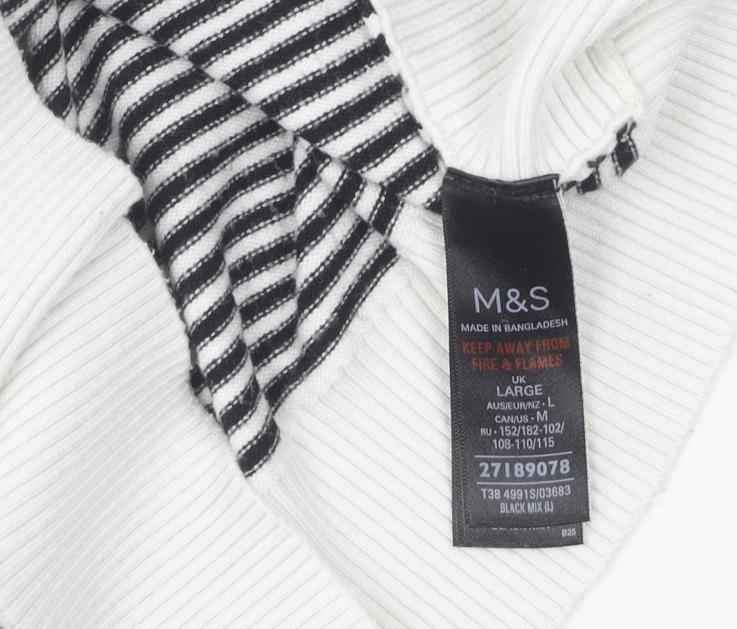Womens UK Size L Marks and Spencer Black Pullover Jumper