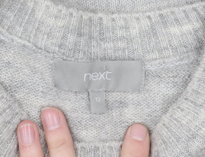 Womens UK Size 12 NEXT Grey Pullover Jumper