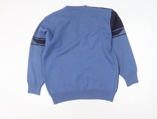 Gabicci Men's Blue V-Neck Pullover Jumper L