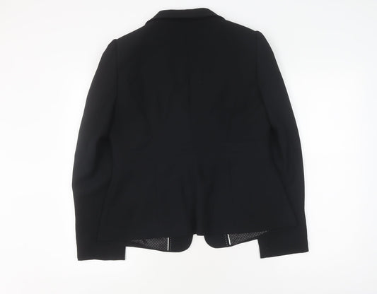 Next Women's Black Blazer 16R Polka Dot Business Jacket