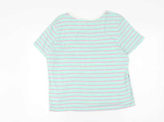 Monki Women's Multicoloured Striped T-Shirt L