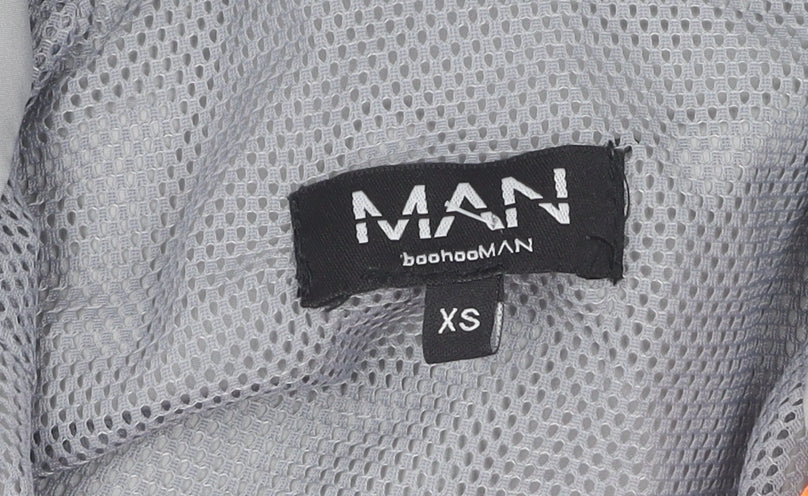 Mens UK Size XS boohooMAN Grey Windbreaker Coat