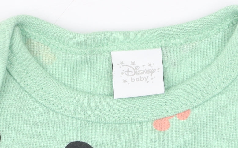 Disney Baby Green Babygrow Newborn Unisex Short Sleeve