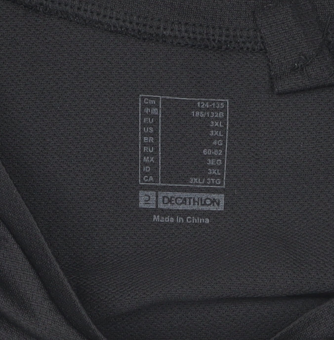 Decathlon Men's Black 3XL T-Shirt for Gym & Training