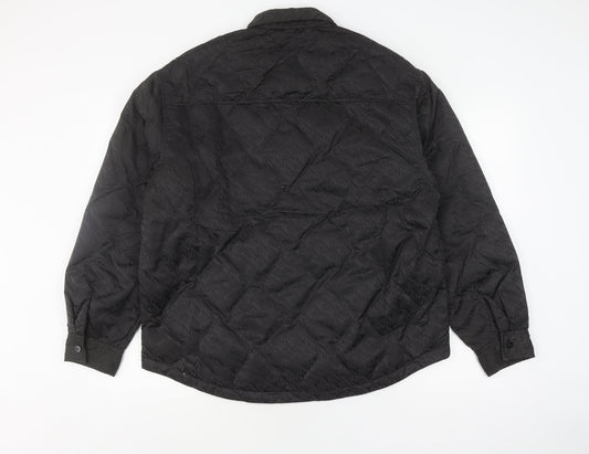 Mens UK Size L NPC Black Quilted Coat