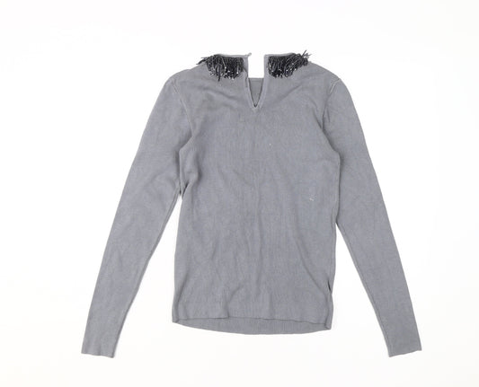 Womens UK Size 12 Warehouse Grey Jumper