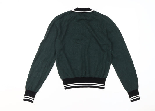 Jack Wills Women's Green Pullover Jumper, Size 12