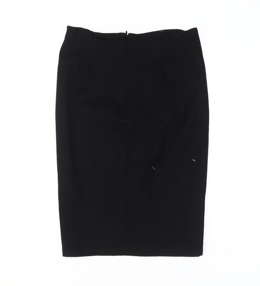 Mango Women's Black Pencil Skirt, Size S, Knee Length