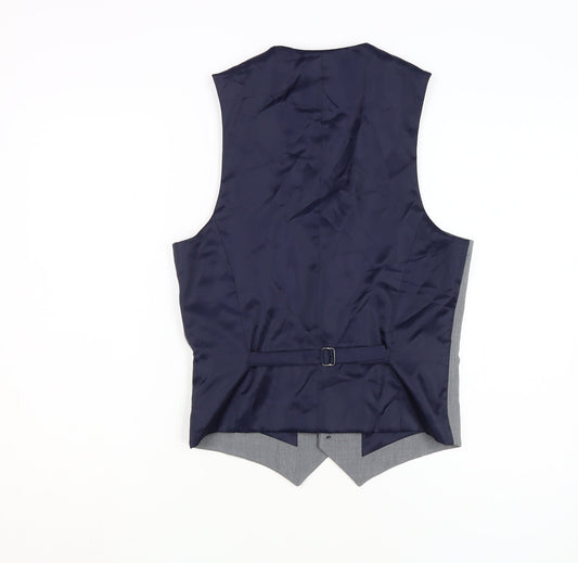 ASOS Men's Grey Suit Waistcoat, Size 36, Formal Style