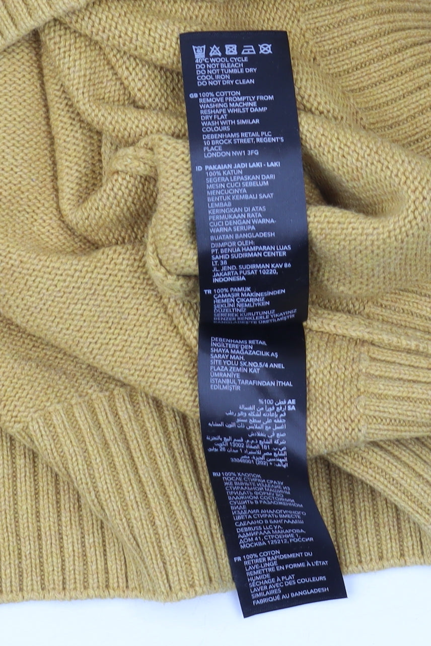 Maine New England Men's Yellow V-Neck Pullover, Size L