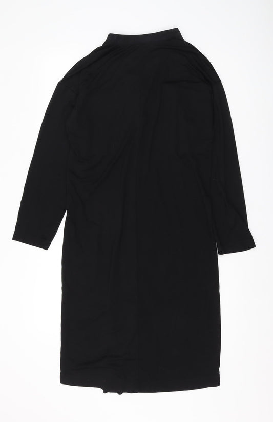 Zara Black Shirt Dress Women Long Sleeve Size 0