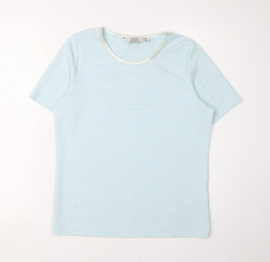 Womens UK Size S Honor Millburn Blue Basic T-Shirt