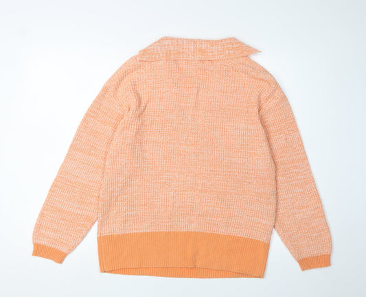 Womens UK Size 10 Miss Selfridge Orange Pullover Jumper