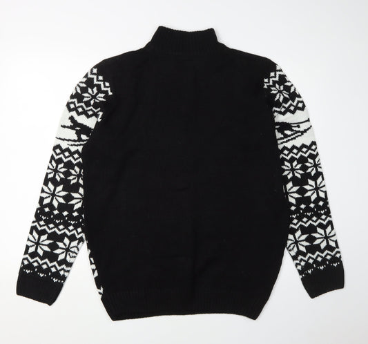 Livergy Men's Black Pullover Jumper M Ski-Ready