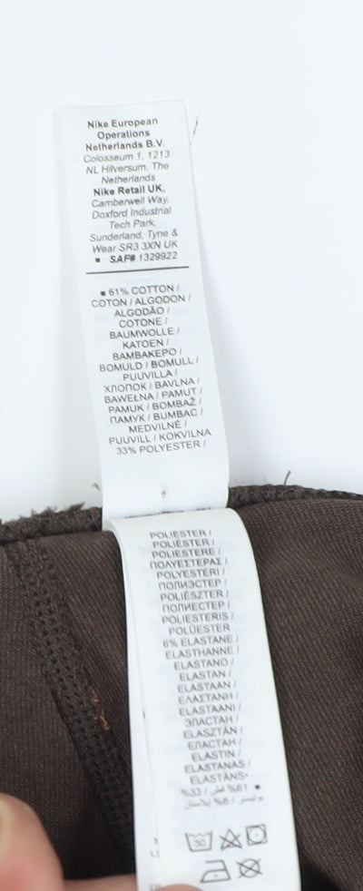 Nike Women's Brown Biker Shorts, Size S, Athletic Style