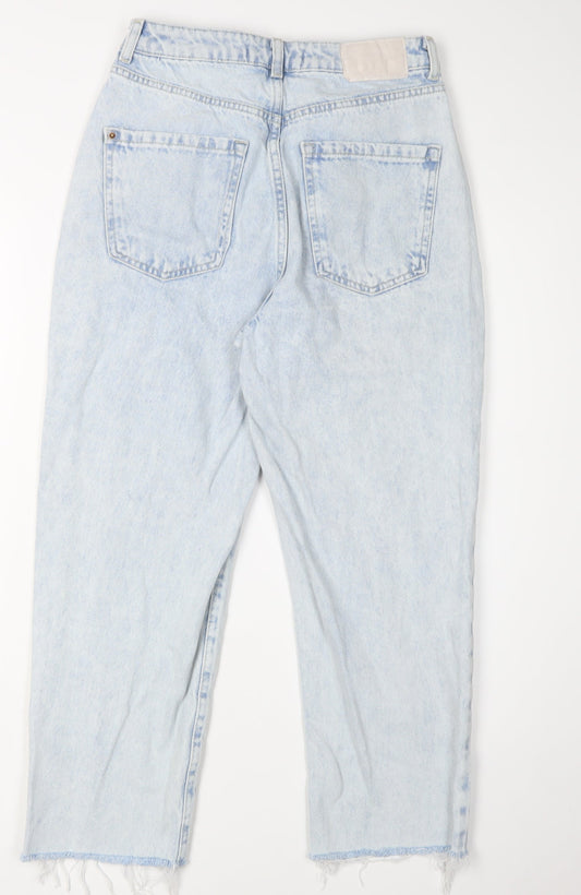 Zara Women's Blue Straight Jeans, Size 8