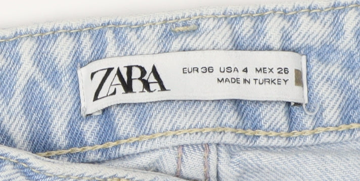 Zara Women's Blue Straight Jeans, Size 8