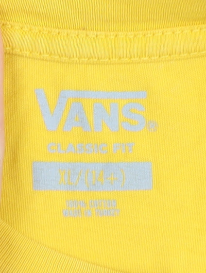 Vans Boys Yellow Classic Logo T-Shirt XL