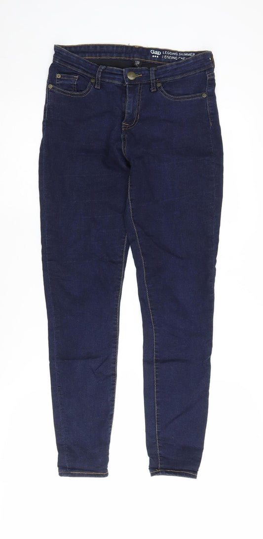 Womens UK Size 4 Gap Slim Fit Jegging Blue Jeans