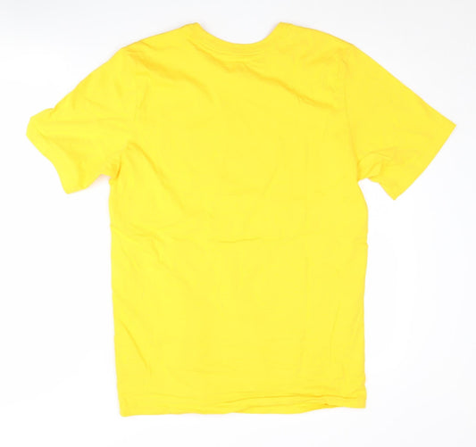 Jordan Men's Yellow Logo T-Shirt, Size S, Cotton, Graphic Print