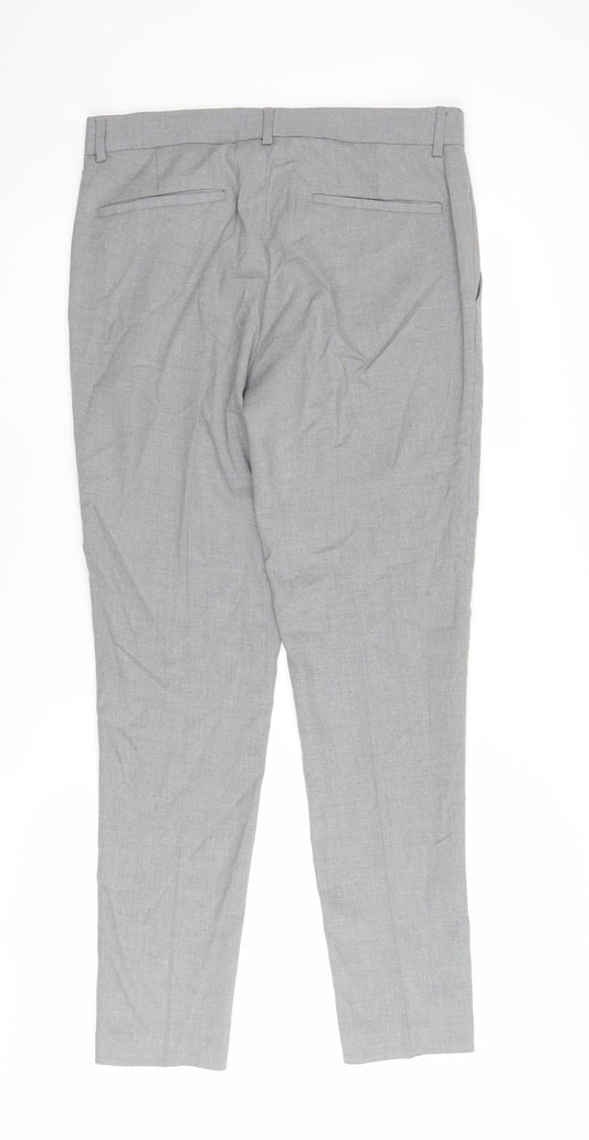 ASOS DESIGN Men's Grey Chino Trousers L Straight