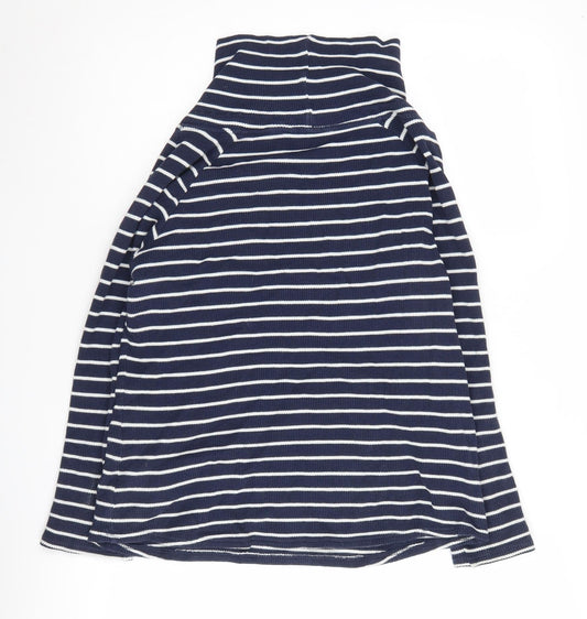 Marks and Spencer Women's Blue Striped Pullover Jumper