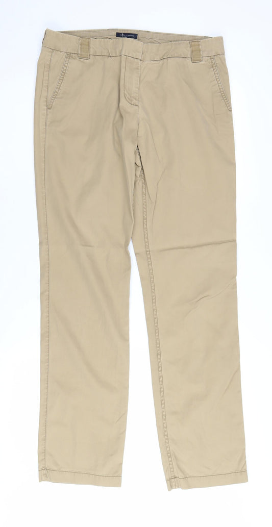 Womens UK Size 8 Tommy Hilfiger Regular Fit Chino Beige Trousers