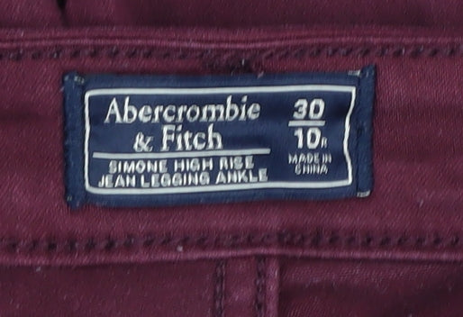 Abercrombie & Fitch Women's Red Slim Jegging Jeans Size 10