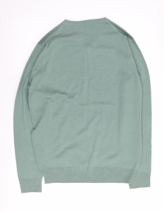 James Pringle Men's Green V-Neck Pullover Jumper - Size S