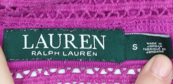 Womens UK Size S Lauren Ralph Lauren Purple Basic T-Shirt