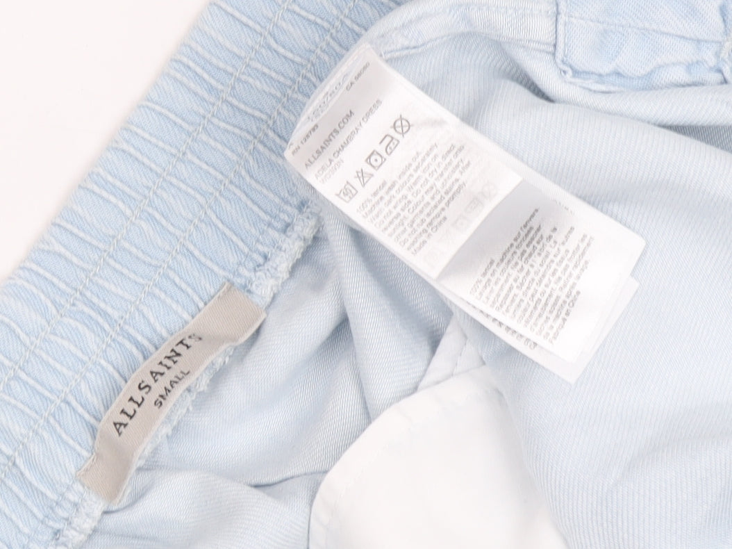 AllSaints Women's Blue Off Shoulder Dress S