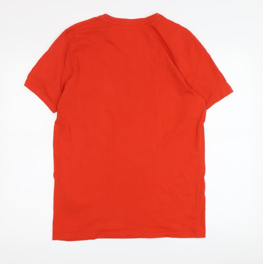 Jack & Jones Men's Red Crew Neck T-Shirt Size S