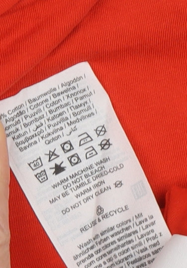 Jack & Jones Men's Red Crew Neck T-Shirt Size S