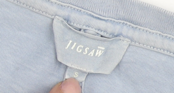 Womens UK Size S Jigsaw Blue Basic T-Shirt