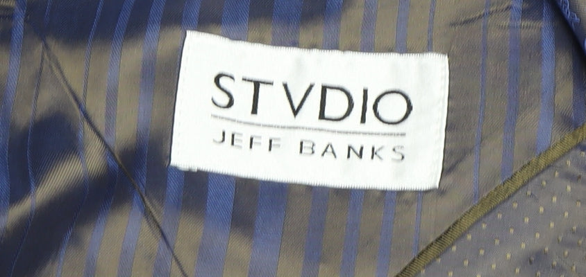 Mens UK Size 36 Jeff Banks Regular Black Suit Jacket
